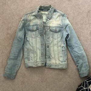 Aeropostale ripped jeans jacket size small